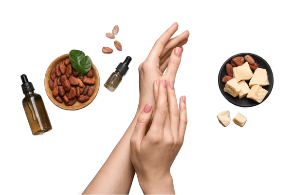 Aceite de almendras y manteca de cacao