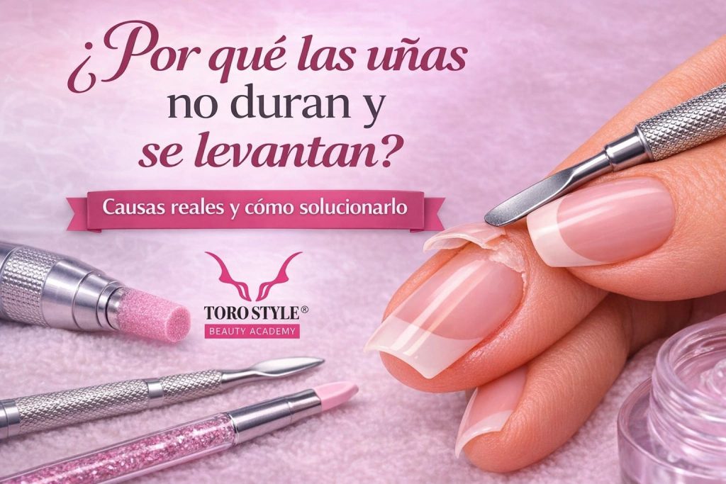 Uñas que no duran y se levantan por mala preparación, errores en la aplicación y falta de adherencia