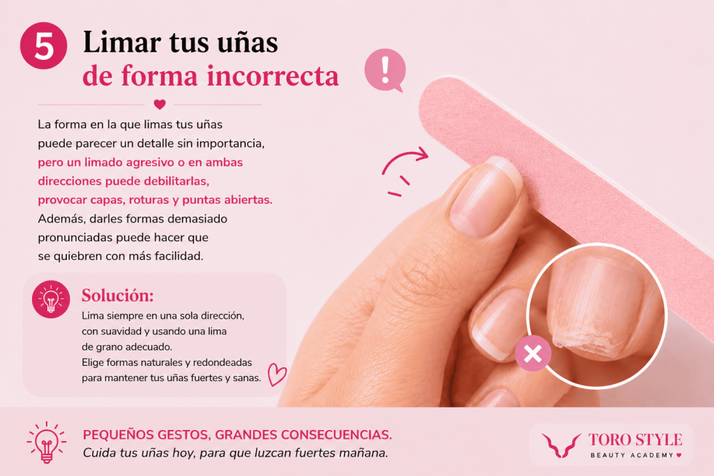 Cómo limar las uñas correctamente para evitar roturas