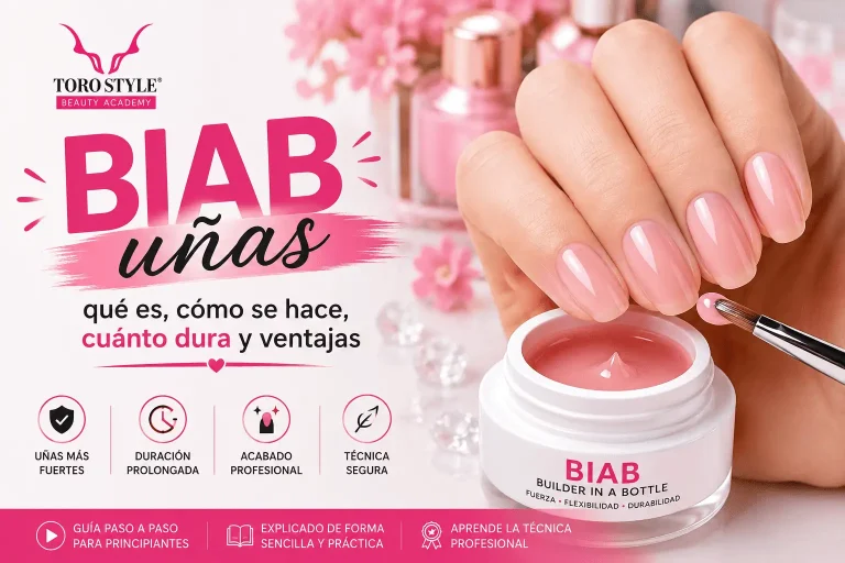 BIAB uñas: manicura con acabado natural y brillante